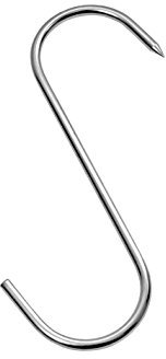 Lot de 10 esses de boucher en acier inoxydable, crochets à viande, crochets pour fumage, modèle : 170/5 mm