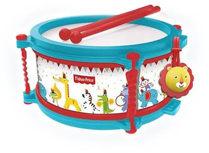 Reig-2726 Fisher Price Tambor en Estuche 19 cm, Multicolor (2726)