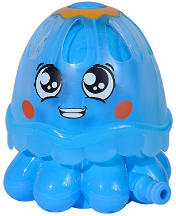 Simba 107796029 - Jellyfisch Wassersprinkler, mit rotierendem Aufsatz, Gartenschlauchanschluss, 15cm, ab 18 Monate