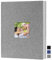 Benjia Fotoalbum Einsteckalbum A4 Hochformat 100 Seiten Hüllen, Leinenbezug Fotoalbum zum Einstecken für 100 A4 Fotos Grau