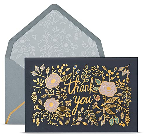Prims & Flourish Thank You Cards with Envelopes, 24-Count