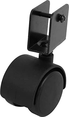 XYWHPGV 1.5-inch Dia Twin Wheel 16mm Thickness Clamp Swivel Caster Black(76539 0318d 96265 a21a6 e0806 9c257