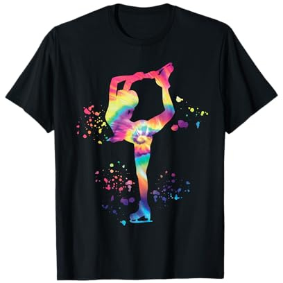 Patineuse sur Glace Patinage Artistique coloré pour Filles T-Shirt