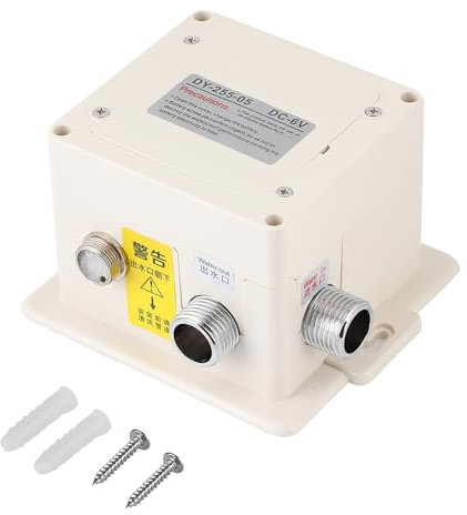 Rubinetto Automatico con Sensore a Infrarossi Lavello del Bagno Rubinetto per Acqua Fredda con Scatola di Controllo G1/2 Pollici, Realizzato in Lega di Zinco e Ottone di