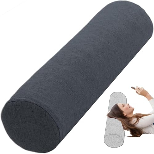 seokor Cuscino Cilindrico Cervicale 40x10/12x50 Cuscini Collo/lombare/Gambe/Schiena Supporto Cuscini Rimovibile Dormire Cuscino a Rullo lungo per Divano e Letto, yoga,Auto(A1,20x90cm/8x35.5in)