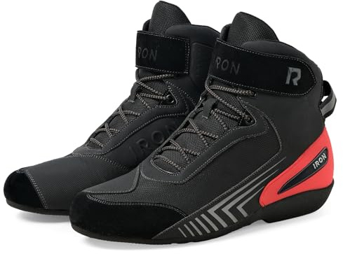 RIDEIRON Scarpe Moto Uomo Stivali Moto Conforme CE