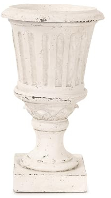 Howard Elliott Collection Roman Classic Urn Sculpture for Home and Garden Decor, Decorative Ancient White Architectural Column Urn Resin Statue Figurine for Tabletop and Bookshelves, 5 x 7 x 11 Inch