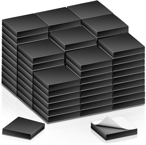 Lot de 80 plaquettes magnétiques autocollantes - 20 x 20 x 2 mm - Aimants adhésifs - Aimants adhésifs