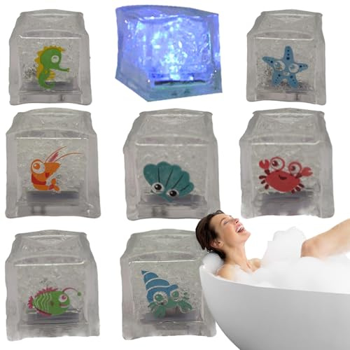 LED Glow for Celebrations - Baño de luz multicolor, fiesta activada por el agua, Perfect Bath Time Companion | Patrón de jabón bebida decoración accesorios para el uso nocturno de bar de cócteles de