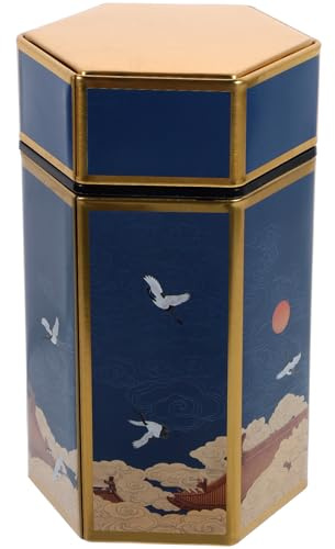 BIUDECO Boîte à Biscuits Métal Vintage Hermétique avec Couvercle Étanche pour Thé Café et Sucre Récipient de Conservation Déco Résistant Tôle pour Cuisine
