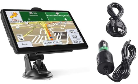 WheatThrive 7 Inch GPS for NAVIGATOR, Car Sat Nav, Portable Navigation Device, 8GB, FM Transmitter, for Cars, Trucks, Motorhomes