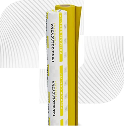 2 x 50 m PE tipo 200 0,2 mm amarillo Vapor Barrera de Vapor Techo pantalla aislamiento 13 kg aprox.