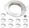 Recessed Ceiling Light Mounting Frame with GU10 Lamp Holder, Aluminum Frame Round Recessed Spotlights Trim Ring Fitting GU10 Downlight Frame for Bathrooms Kitchen 50mm Bulb, Pack of 10(Satin Nickel)