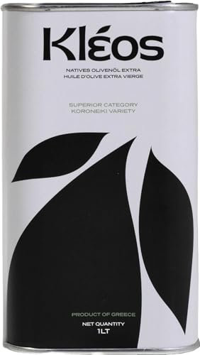 Kleos Extra Virgin Olive Oil 1 Liter - Harvest 2024-25 - Cold-Pressed Greek Olive Oil from Koroneiki Olives - Premium Quality
