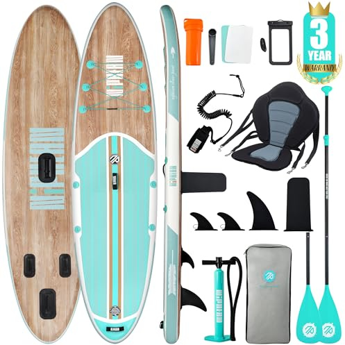 Niphean Stand up Paddling Board mit Sitz und Allem Zubehör, 320cm Paddleboard für Aller Fähigkeitsniveaus, SUP Board 200kg Tragkraft für 2 Personen, Standup Paddle Board for Adults