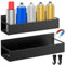 2 Pcs Magnetic Storage Holder, Tidy Durable Tool Shelf, Rust Proof Spice Can Rack, Spray Towel Roll Shelves Toolbox Organiser for Fridge Garage Van Kitchen Cabinet Home, Space Saving (Black)