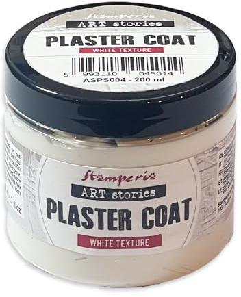 Stamperia - Plaster Coat for Creating a Textured Base for Mixed Media Projects on Canvas, Wood, or Walls, Water Based, Apply with a Spatula for Unique Effects and Depth (200ml)