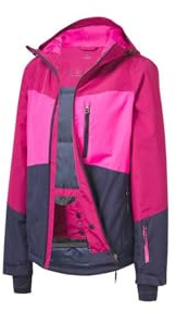 Generisch Damen Skijacke Schneejacke Wasserabweisend mit Schneefang (DE/NL/SE/PL, Alphanumerisch, M, Regular, Regular, Pink)