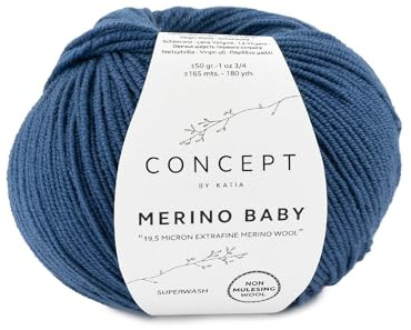Katia Merino Baby - CONCEPT - Farbe: Azulina (84) - 50 g/ca. 165 m Wolle