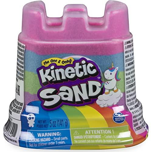 Kinetic Sand Regenbogen-Einhorn Behälter, 141 g magischer Spielsand in Vier Farben