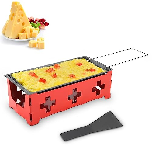 Derretidor de queso, antiadherente Mini queso Raclette Raclette Grill con manija plegable Herramienta para asar a la parrilla para la cocina casera
