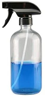 LATRAT 1 botella de cristal con pulverizador de cristal de 250 ml para aceites esenciales, perfume, peluquería (transparente)