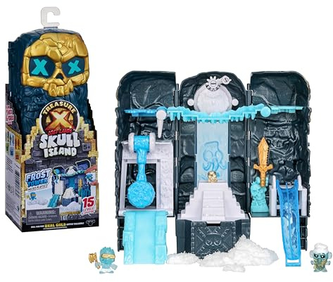 TREASURE X Mini Set de Jeu Tour marécageuse Lost Lands Skull Island, 15 Niveaux d’Aventure. Déjoue Les pièges et découvre 2 Figurines Miniatures. Trouveras-tu Un trésor en Or véritable ?