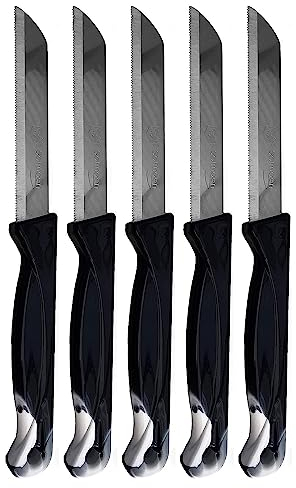 CLEARFEE Solingen Obsmesser Schälmesser Made in Germany aus Edelstahl Gemüsemesser Allzweckmesser Allesschneider sehr scharf (schwarz-weiß, 5)