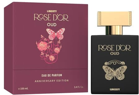 Liberty Oud Perfume for Men, 3.4 Oz Rose Dyor Oud Perfumes for Women Anniversary Edition Long-Lasting Unisex Eau de Parfum, Luxury Woody Fragrance, Perfume Spray
