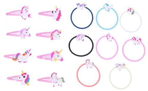 FOMIYES 16 Pièces Pinces À Cheveux Décoratives Pour Cheveux De Licorne Élastiques À Cheveux Sans Pli Attaches Pour Cheveux Barrette Latérale Pour Bébé Fille Corde À Cheveux Élastique