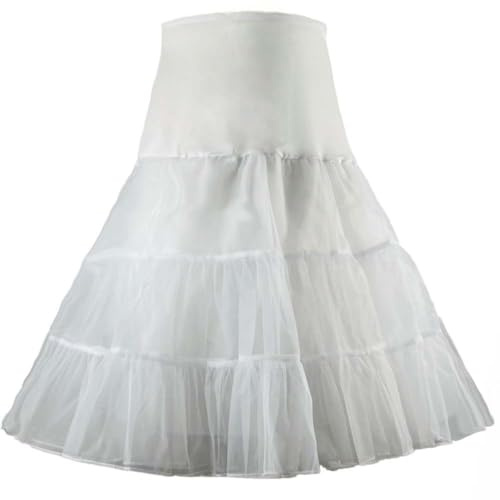 RULTA Women's 50s Vintage Petticoat 26 Crinoline Rockabilly Tutu Skirt Slip S-L… (US,X-Large,White)