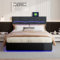 Doppelbett 180x200cm Polsterbett 140x200 cm mit Stauraum Boxspringbett 160x200 Bett Bettgestell LED Beleuchtung & Lattenrost Stauraumbetten,Ohne Matratze (Schwarz, 180x200cm)