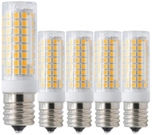 E17 Lampadina LED 10W, 10W equivalente a 100W alogeno, 5pcs lampadine LED, 1000LM, AC220V-240V, Angolo di Fascio 360°, per Illuminazione Domestica(Warm White 3000K)