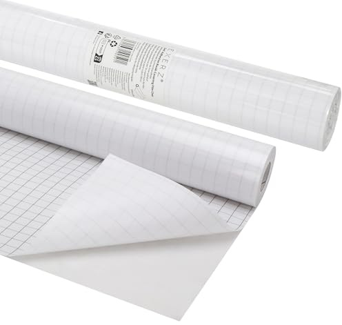 EXERZ Self-Adhesive Book Covering Film 33cm x 10M – Crystal Clear Waterproof Sticky Back Plastic Roll for Exercise Books, Notebooks, Label Making, Craft & Protection