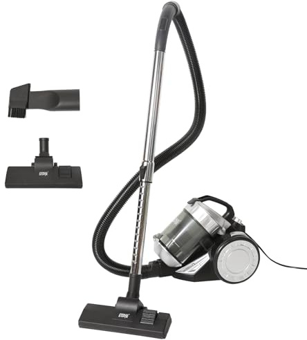 Fizuuye Aspirador sin bolsa con succión fuerte de 2000W, depósito de polvo de 1,5 litros, aspiradora compacta con cable de 4,5 m, poco ruido, incluye accesorios para suelos duros, alfombras y pelo de