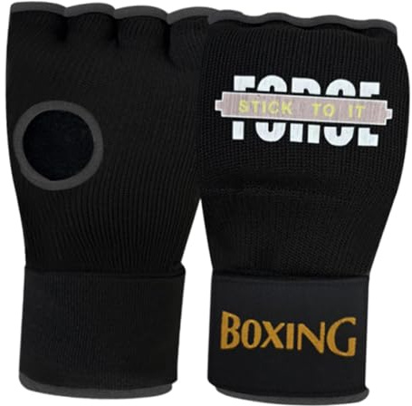 LOVIVER Gants de Boxe, Mitaines de Frappe, Protection des Mains Demi-Doigts, Gants d'entraînement de Boxe pour Le karaté et Les Exercices de Grappling, Noir