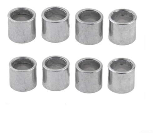 MKTOLHUS Bearing Spacers for Skateboard and Scooter Wheels, 10mm Length Alloy Steel Spacer with 8mm ID, Fits Push Stunt Scooters Inline Skates for QUAD Skates, Black or(Silver 8pcs)