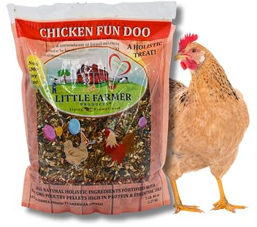 LITTLE FARMER PRODUCTS Chicken Fun-DOO Non-GMO, Soy-Free Chicken Treat | Premium Poultry Mealworm, Vegetable & Herb Mix (5 lbs)