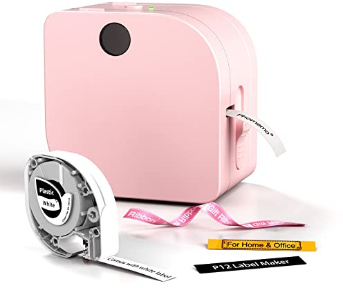 Phomemo P12 Etikettendrucker Bluetooth, Geschenke für Frauen, Mama, Etikettiergerät Kompatibel with iOS & Android, Thermotransfer-Label Printer für Zuhause,Schule,Büro,Weihnachten
