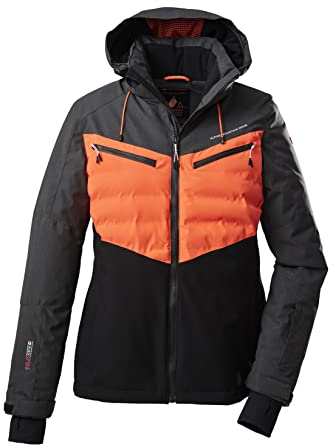 killtec (KILAH Damen Skijacke/Funktionsjacke mit abzippbarer Kapuze und Schneefang, Anthrazitmelange, 42