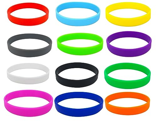 EULAPGOE 12 Pezzi Braccialetti in Silicone e Gomma, Decorazione per Feste Sportive