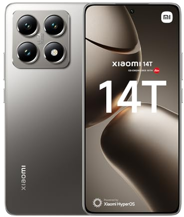 Xiaomi 14T, 5G Smartphone, 12+256GB Handy ohne Vertrag, 144Hz 6.67'' AI Display, Leica Kamera, MediaTek Dimensity 8300-Ultra, 5000mAh, 67W HyperCharge, Dual-SIM, Titanium
