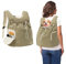 Galatée Hunde-Fronttrage-Rucksack, Verstellbare Haustier-Katzentruhe, Belüfteter Hundeträger Für Wandern, Camping Und Reisen, Belüfteter Hundereiserucksack Aus Netzgewebe(Armeegrün)