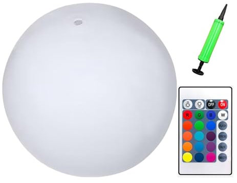 Globos de playa luminosos para piscina – Globos de playa con control remoto, globos de piscina con luces, globos de piscina luminosos, globos de piscina a distancia 16 colores de luz, 4 modos