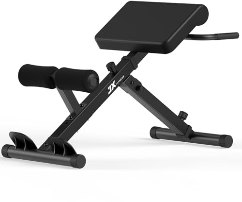 JX FITNESS Banco plegable de hiperextensión para silla romana, banco de asiento para gimnasio en casa para entrenamientos de glúteos y abdominales, inclinación de ajuste opcional y ejercicio