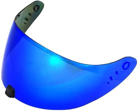 Generisch Helmvisier, Motorradhelm-Visierlinse for KDF-16-1 Scorpion Exo 1400 Carbon, R1 Air EXO 520, UV-beständig, kratzfest, staubdicht, Windschutz(Deep Revo Blue)