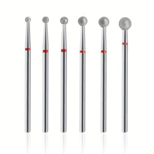 YIPFEN 6 Punte Fresa Unghie Professionale in Acciaio Inossidabile per Cuticole Manicure Pedicure Ricostruzione Gel Unghie Acrilico