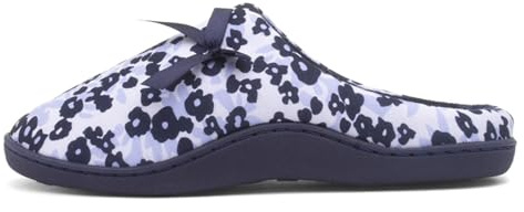 The Slipper Company Womens Navy Mule Bow Slipper