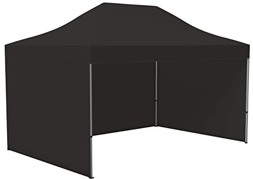 Vispronet Profi Faltpavillon/Faltzelt Basic 3 x 4,5 m, schwarz (3 Zeltwände) - weitere Farben und Größen lieferbar