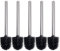 Schramm® 5er Pack WC Bürste Ersatzbürsten schwarz Bürstenkopf Edelstahl Griff Poliert Toilettenbürste Toilettenbürsten Bürsten